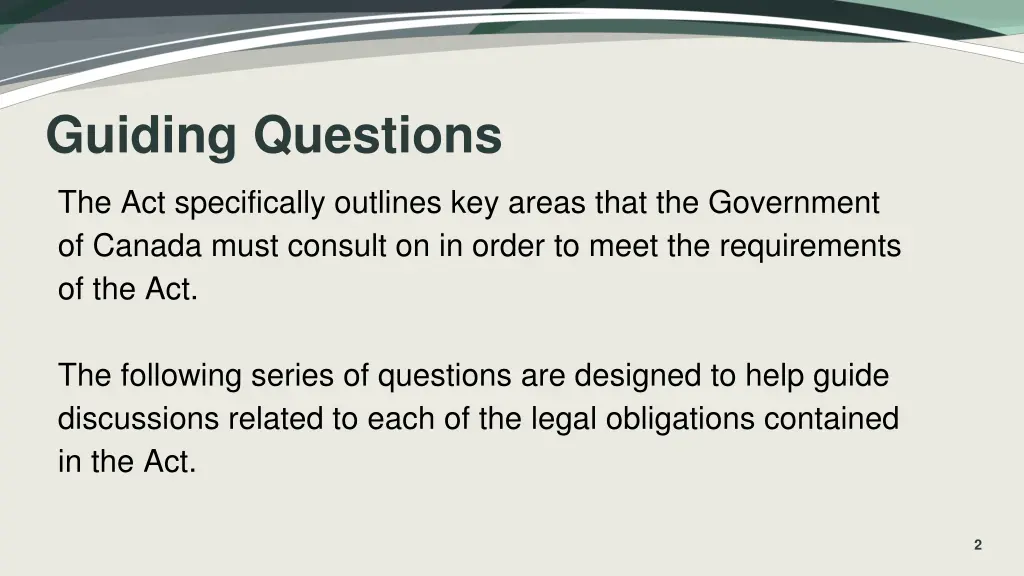 guiding questions