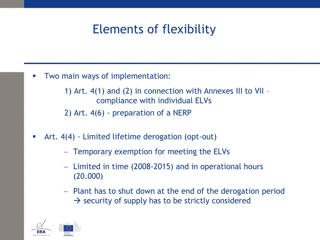 elements of flexibility