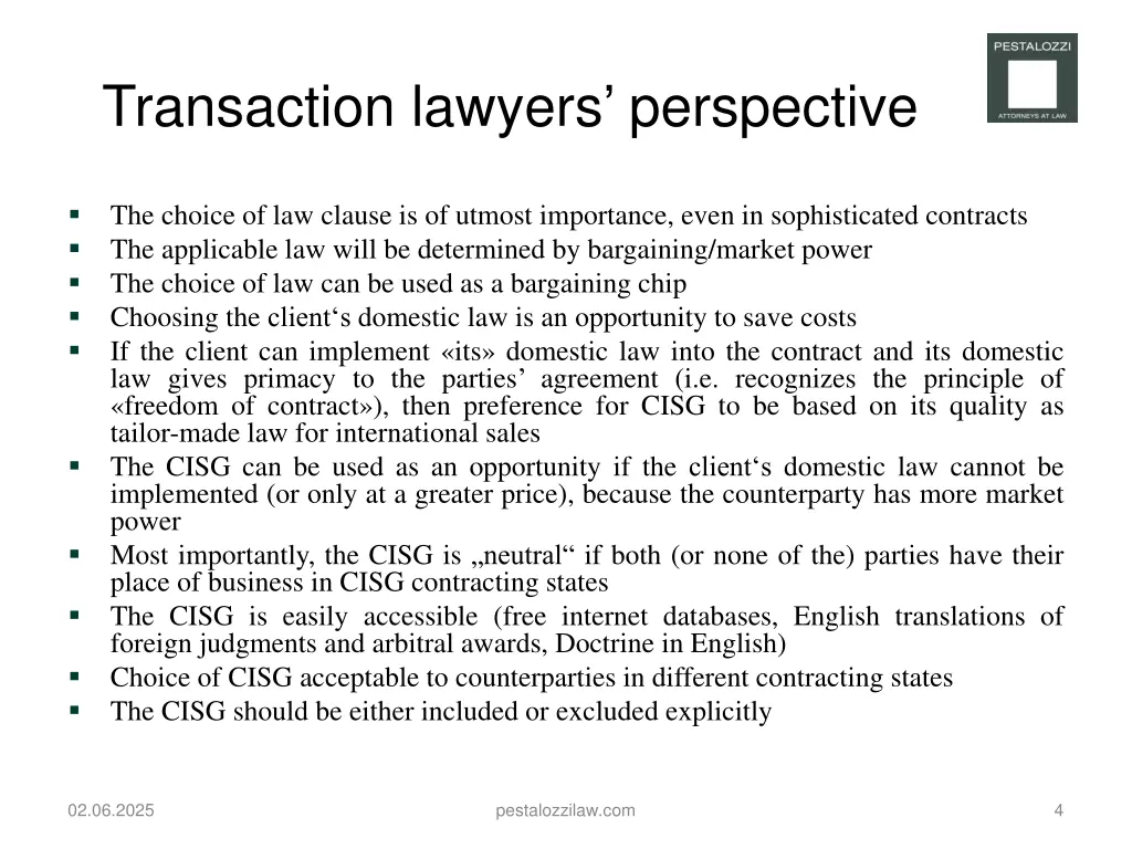 transaction lawyers perspective