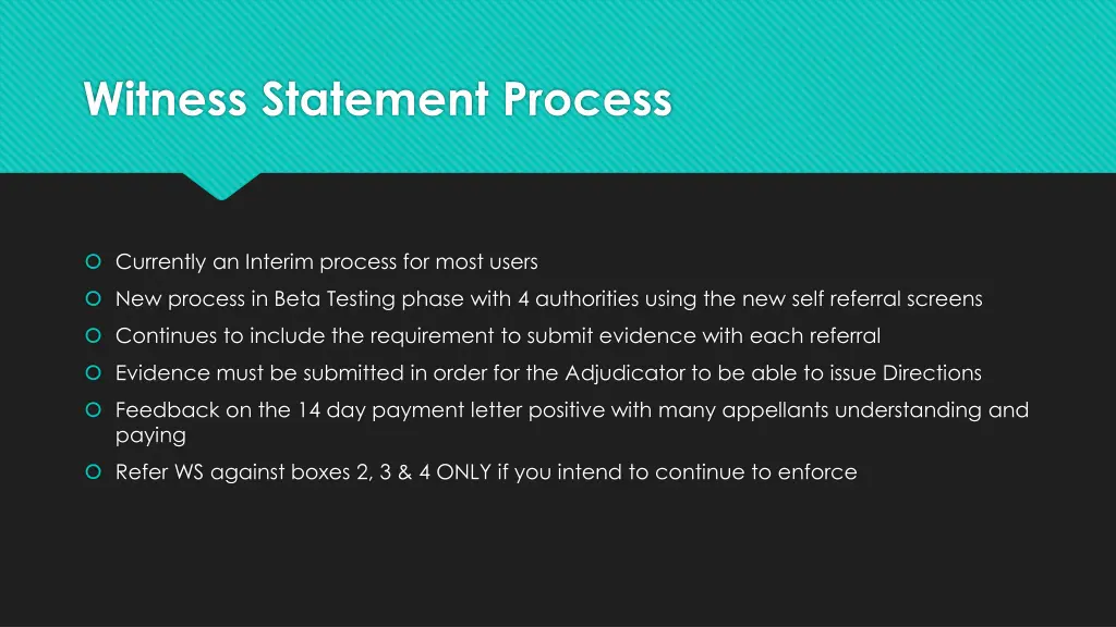 witness statement process