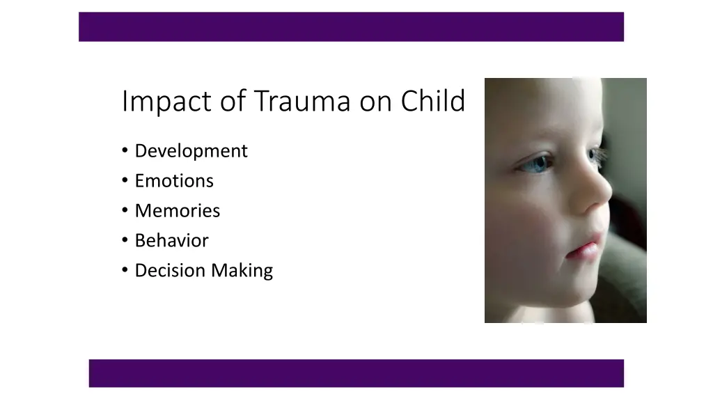 impact of trauma on child