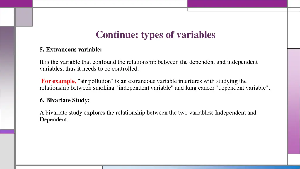 continue types of variables 1