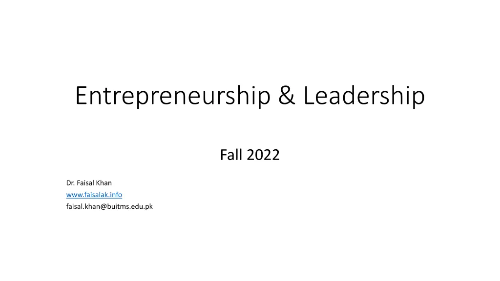 entrepreneurship leadership