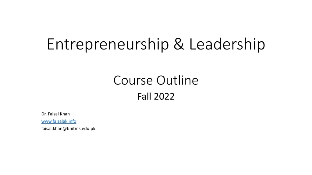 entrepreneurship leadership