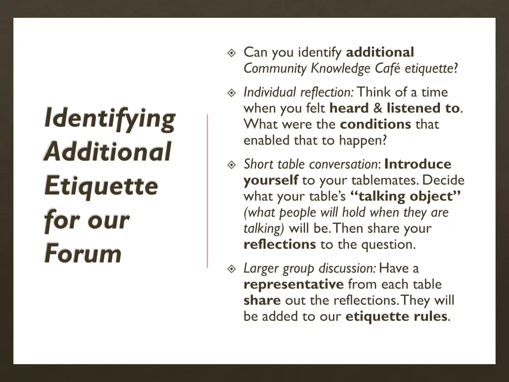 can you identify additional community knowledge