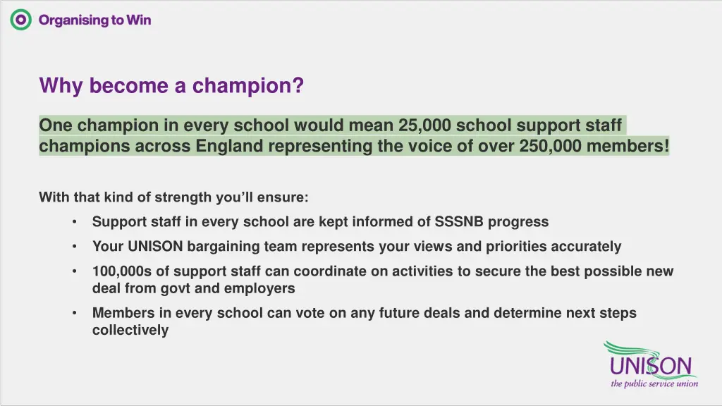 why become a champion