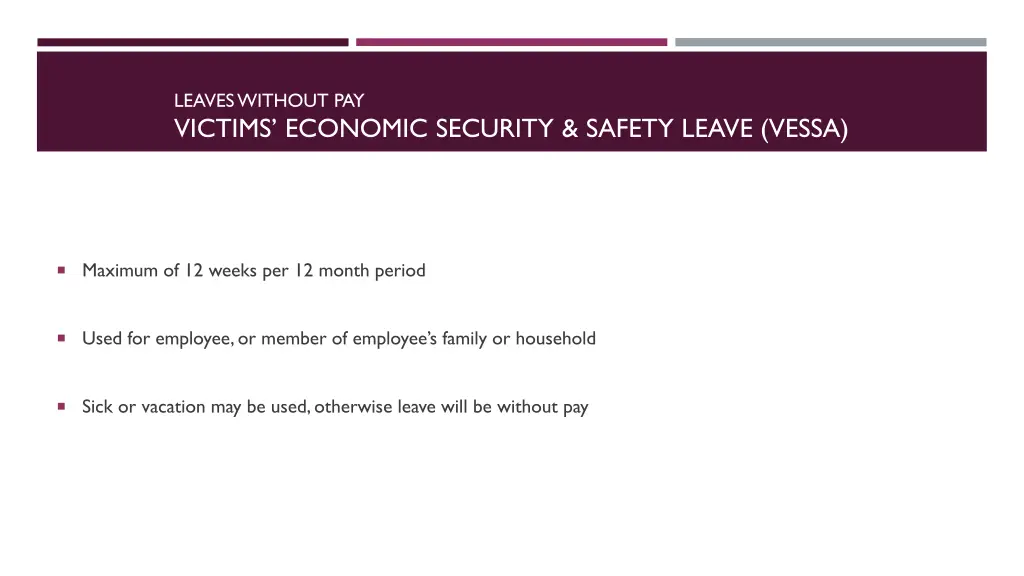 leaves without pay victims economic security 1