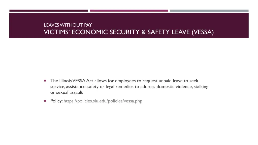 leaves without pay victims economic security