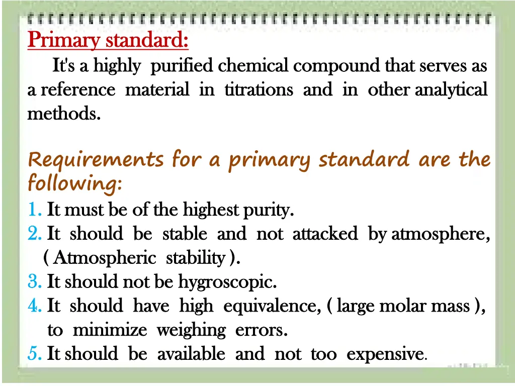 primary standard primary standard