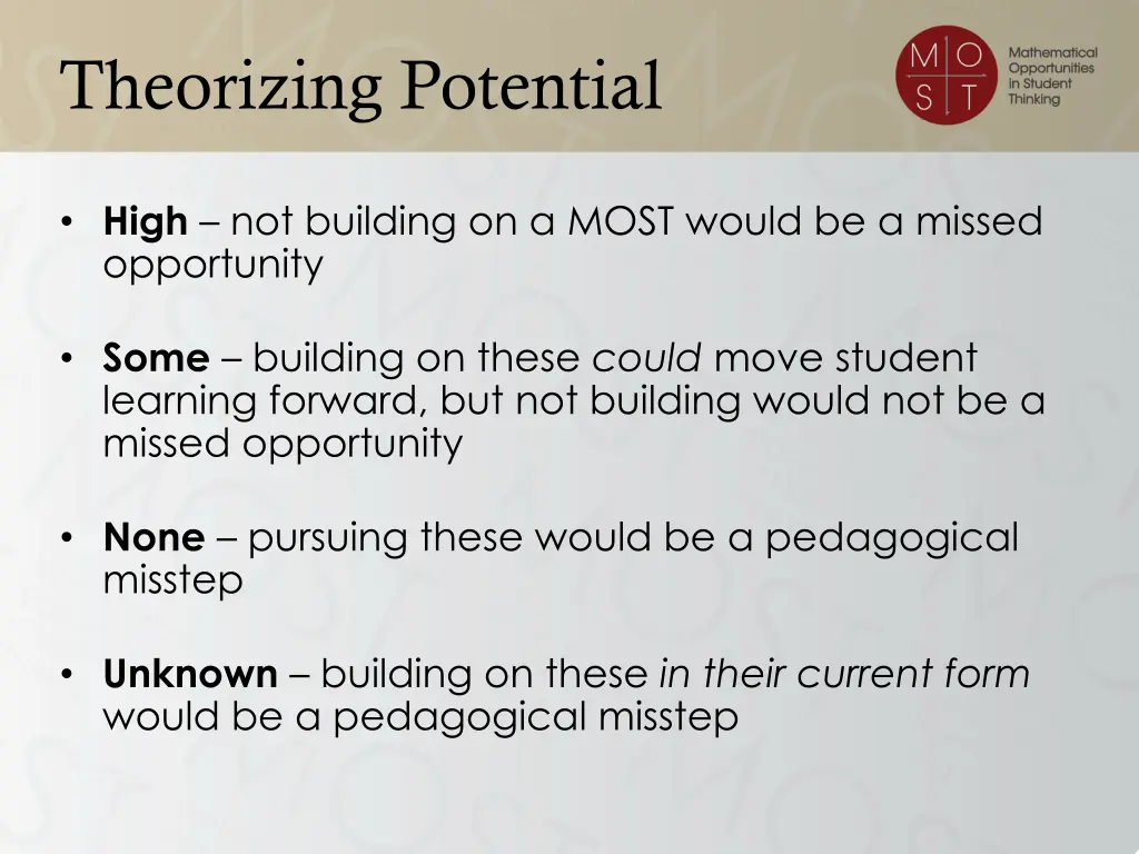 theorizing potential