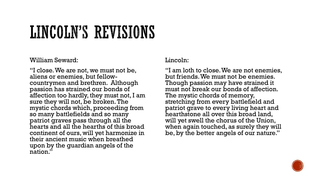 lincoln s revisions