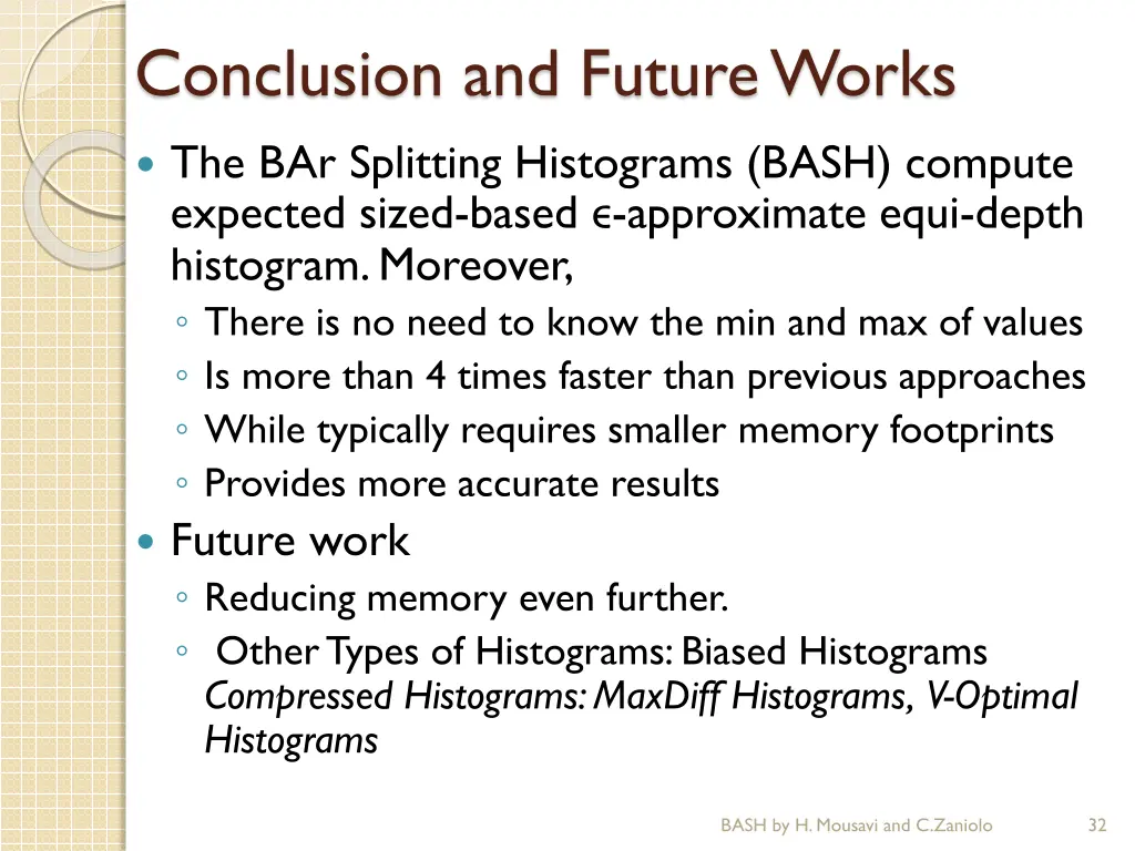 conclusion and future works