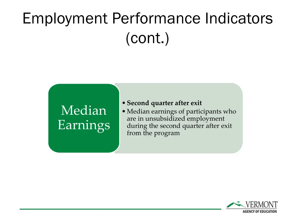 employment performance indicators cont