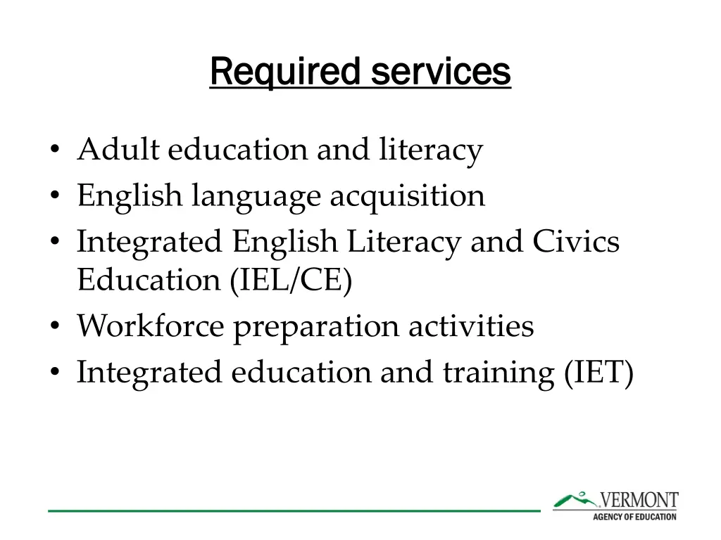 required services required services