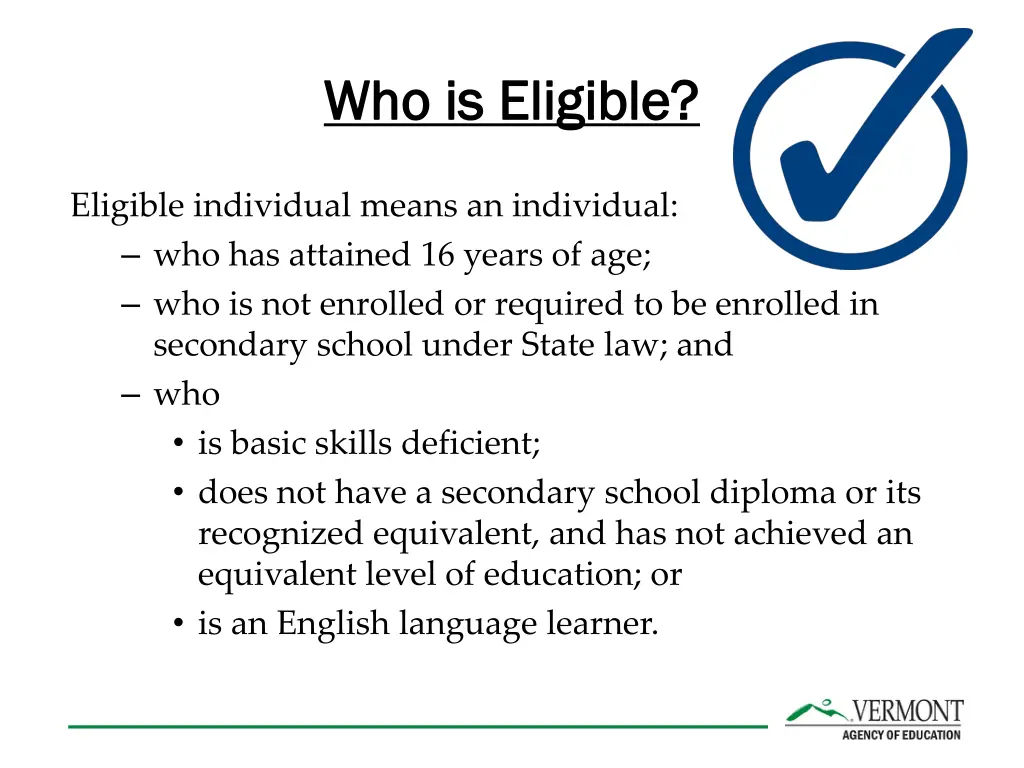 who is eligible who is eligible
