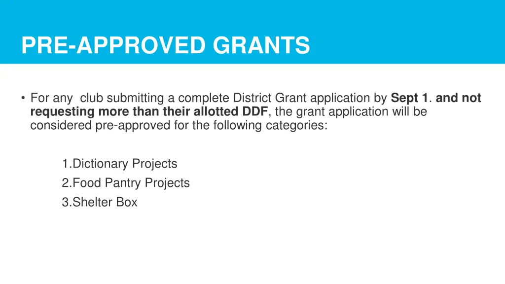 pre approved grants