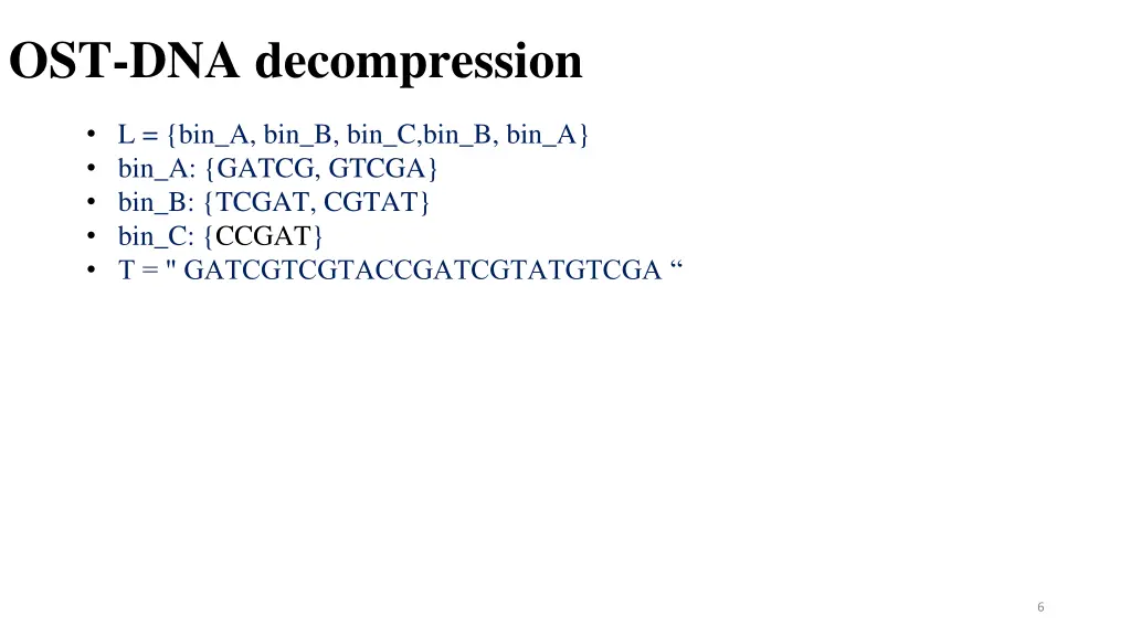 ost dna decompression