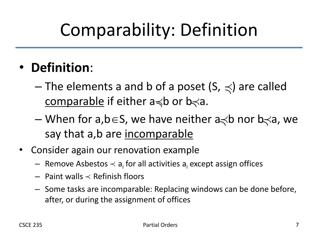 comparability definition