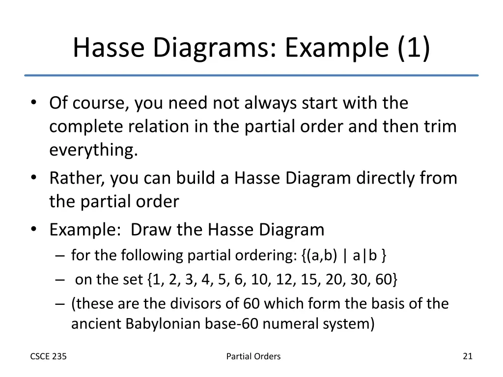 hasse diagrams example 1
