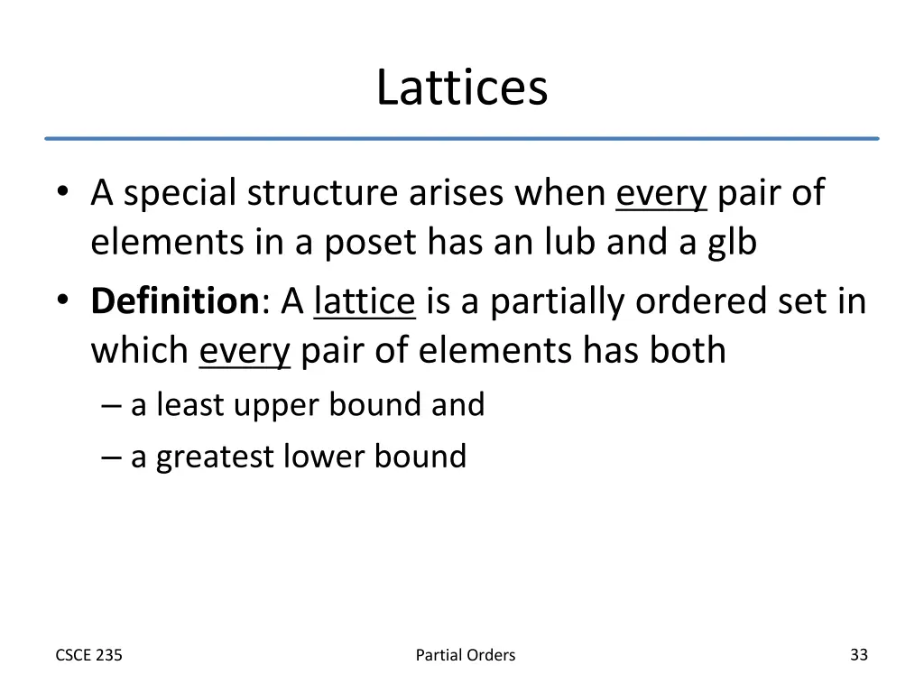lattices