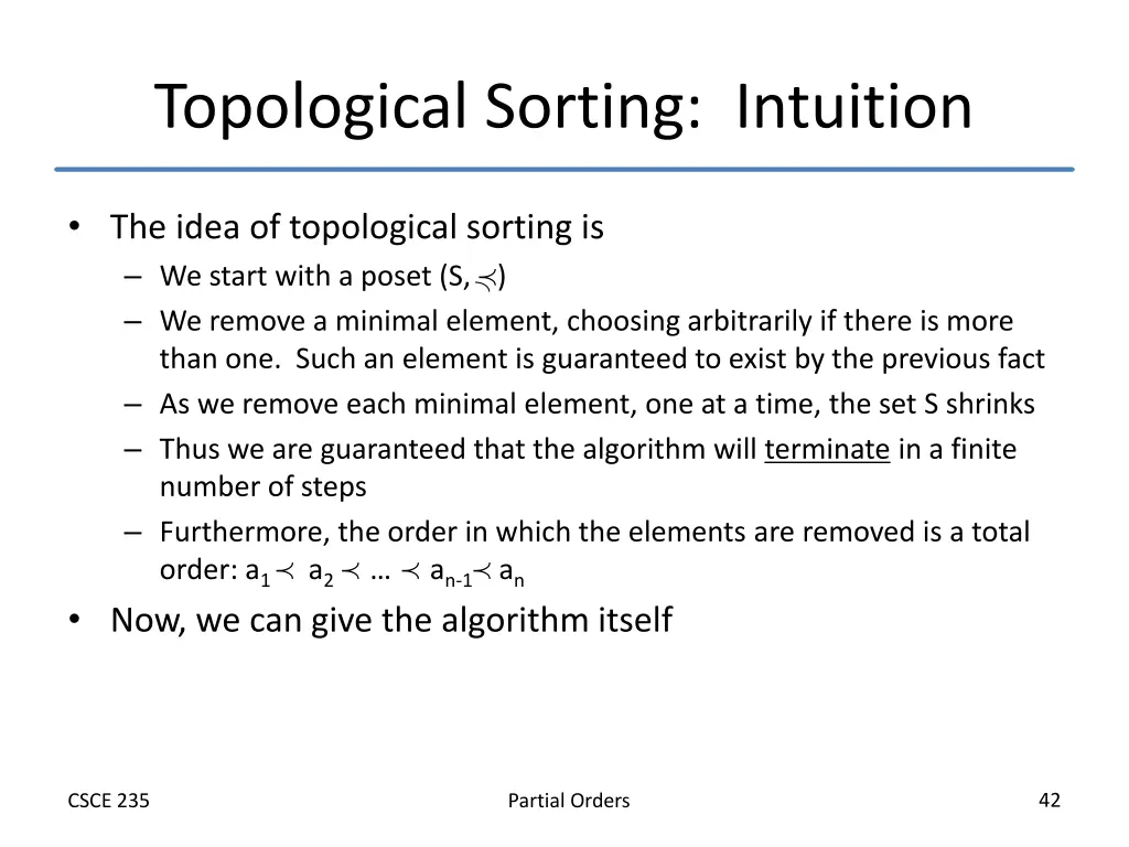 topological sorting intuition
