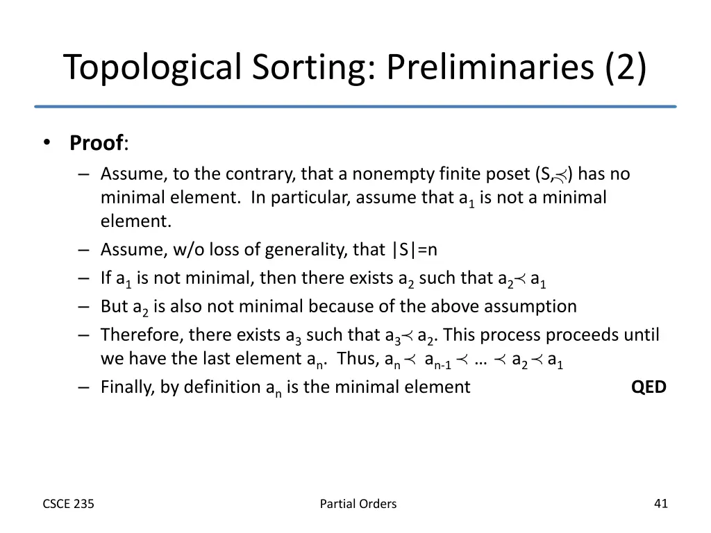 topological sorting preliminaries 2