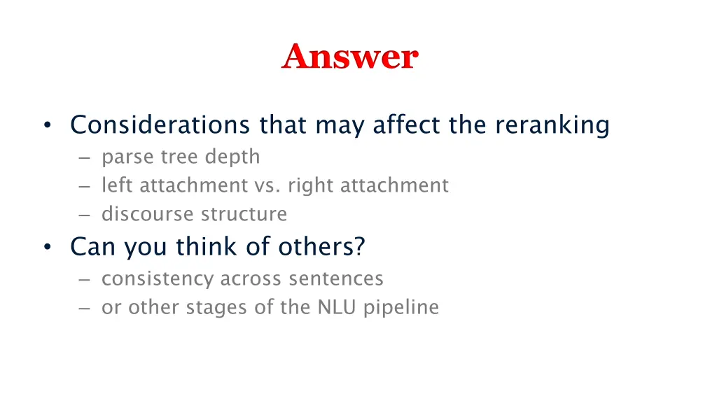 answer