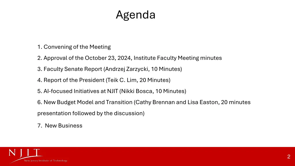 agenda