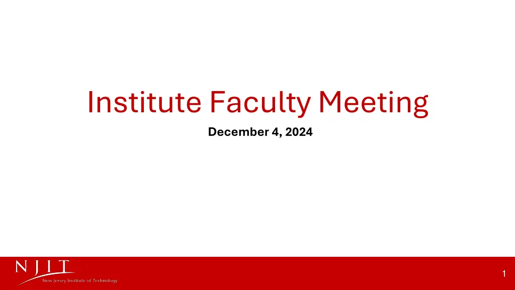 institute faculty meeting december 4 2024