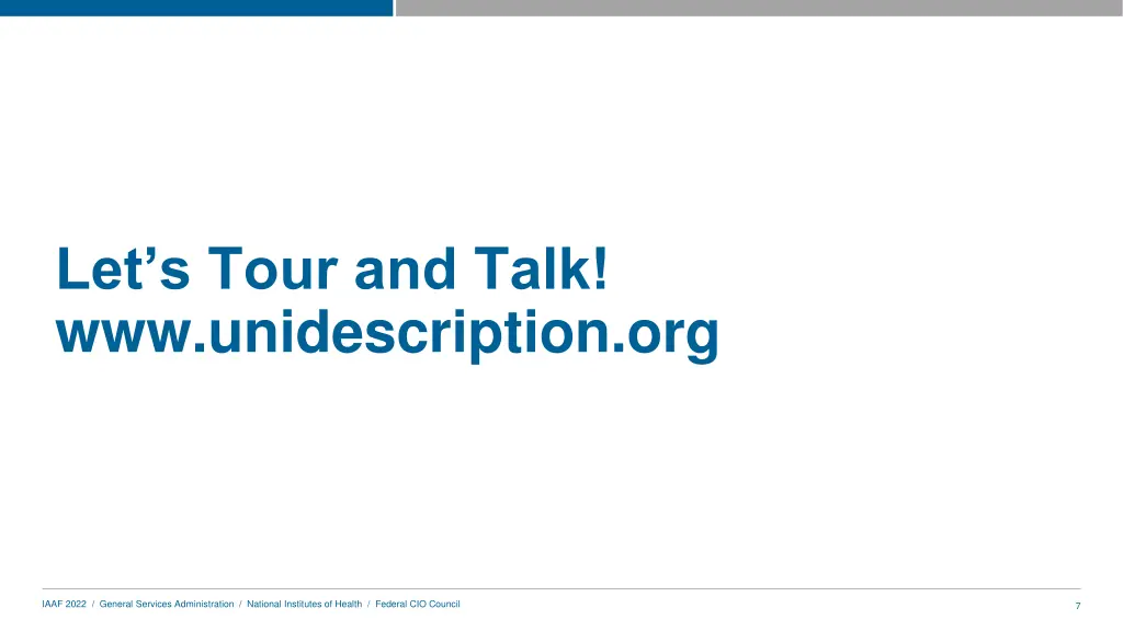 let s tour and talk www unidescription org