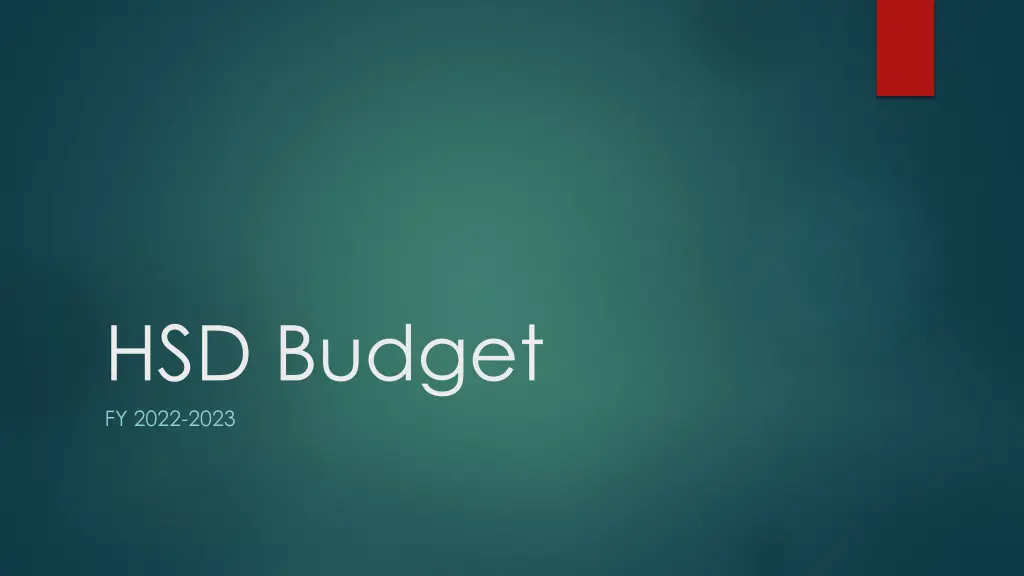 hsd budget fy 2022 2023