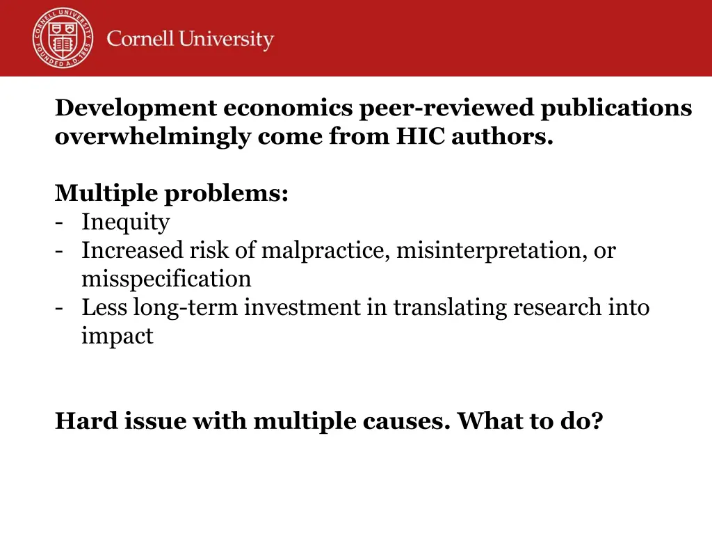 development economics peer reviewed publications