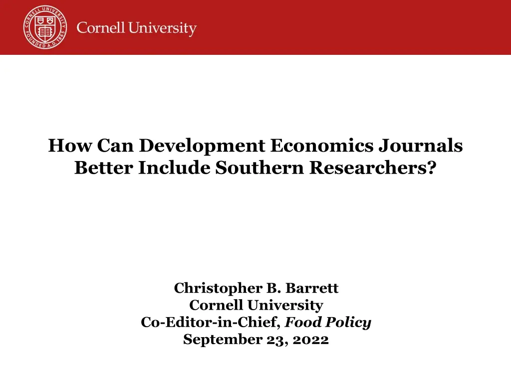 how can development economics journals better