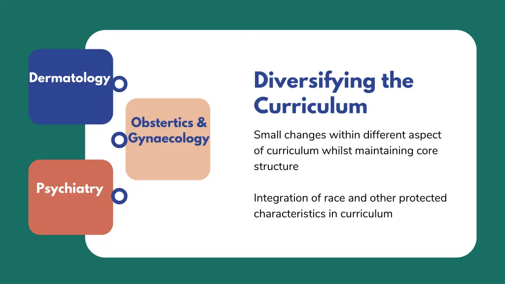 diversifying the curriculum