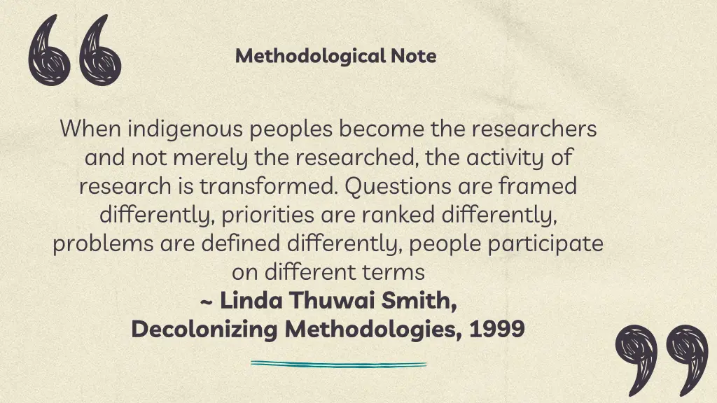 methodological note