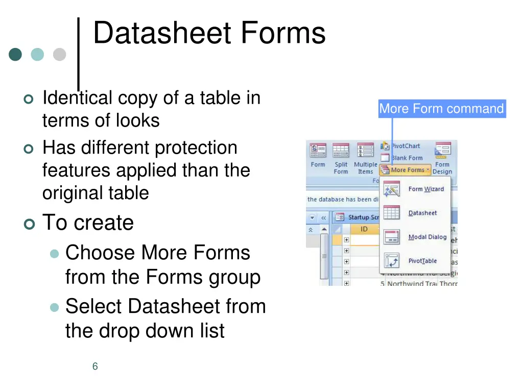 datasheet forms
