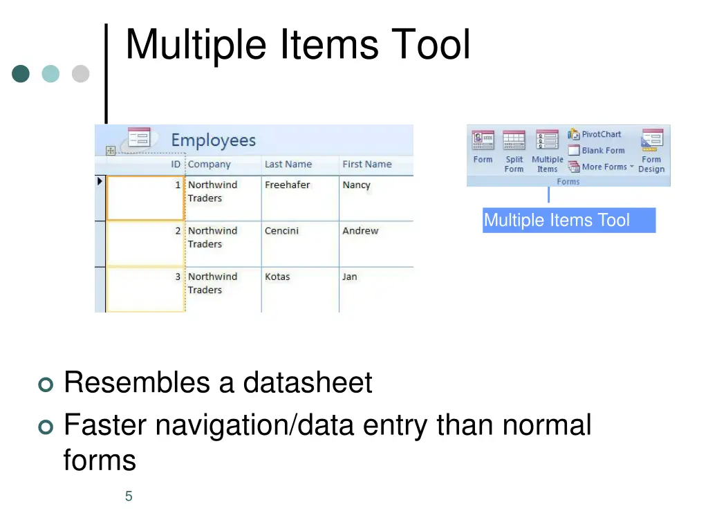 multiple items tool