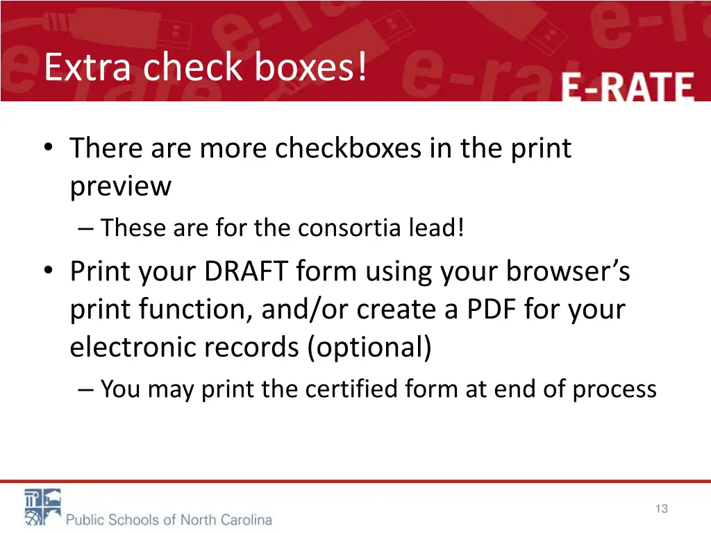extra check boxes