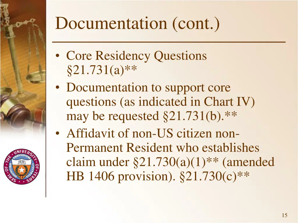 documentation cont