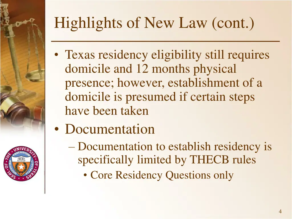 highlights of new law cont