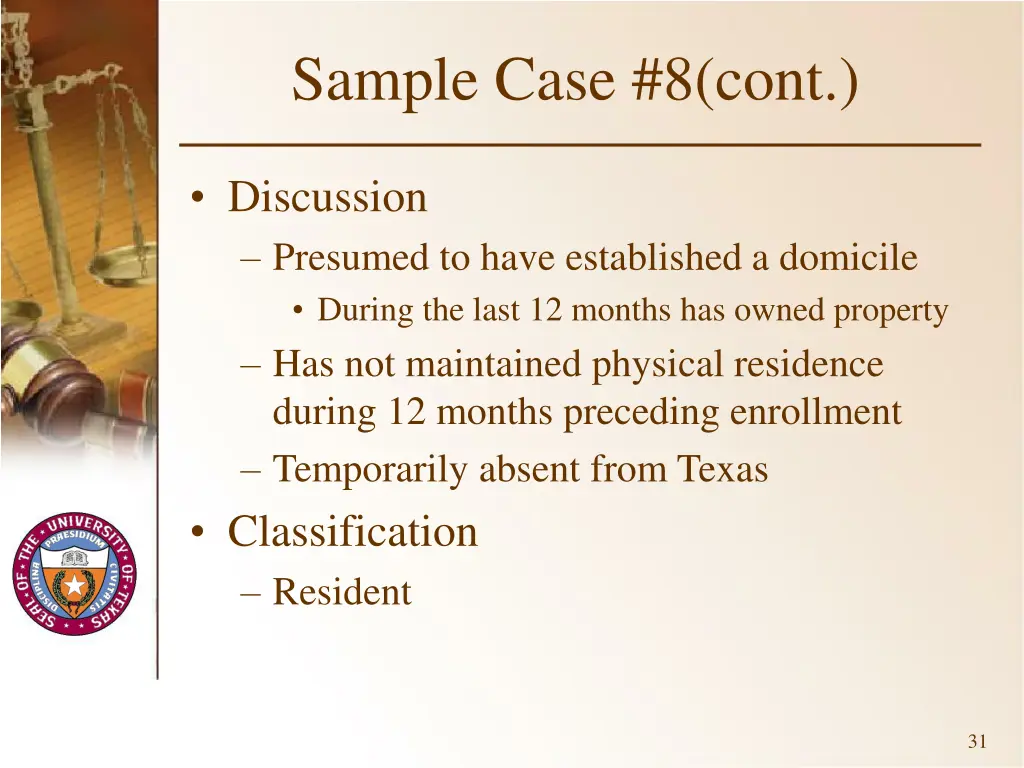 sample case 8 cont