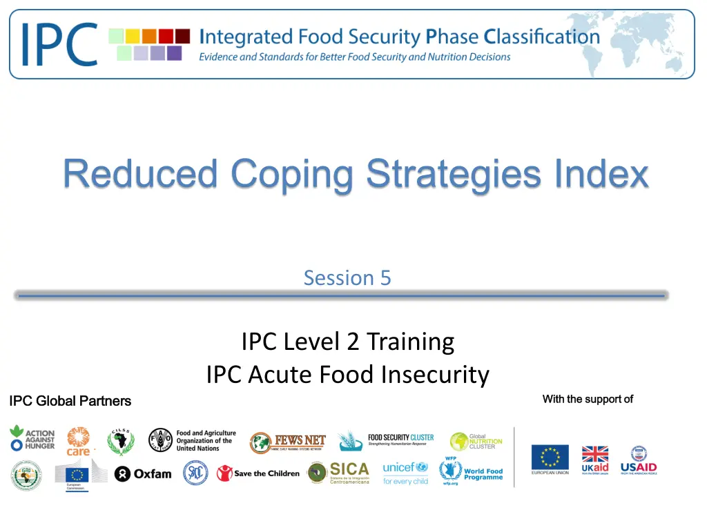 reduced coping strategies index