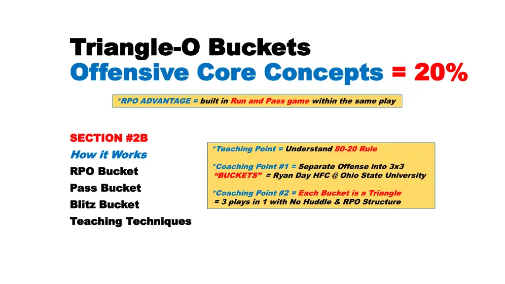 triangle triangle o buckets o buckets offensive