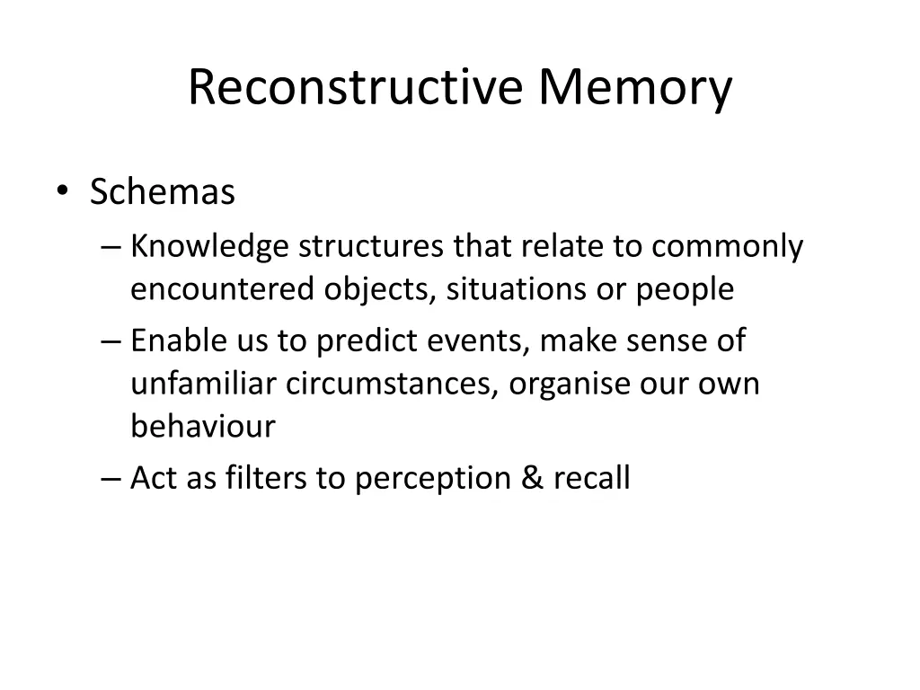 reconstructive memory 1