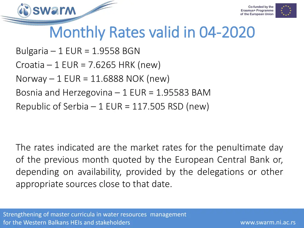 monthly rates valid in 04 monthly rates valid