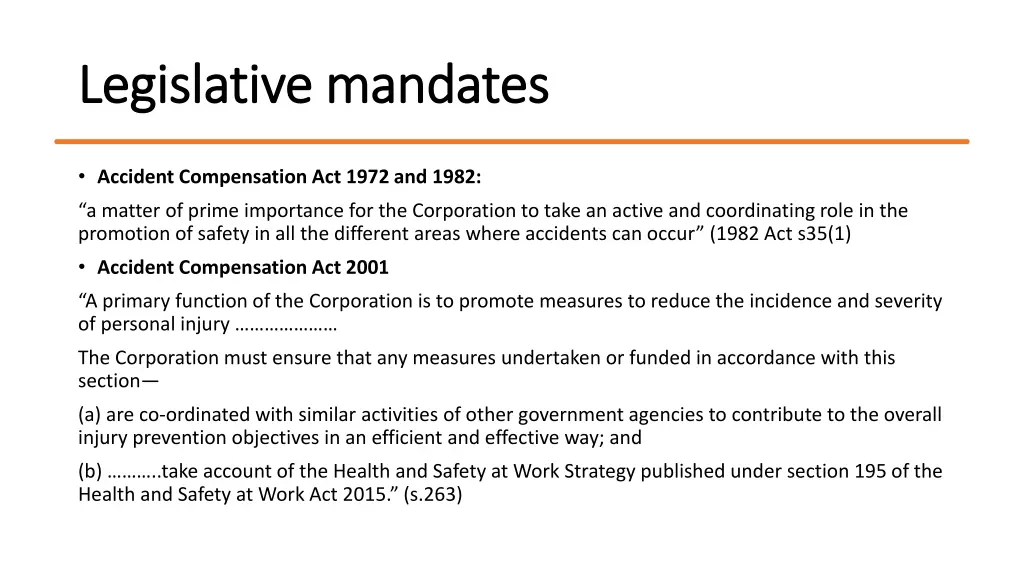 legislative mandates legislative mandates