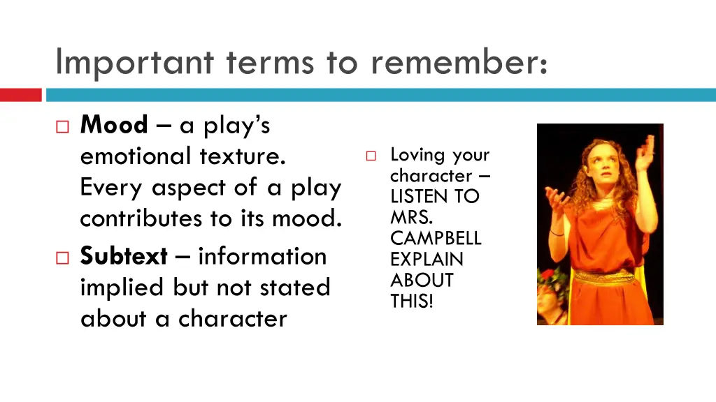 important terms to remember