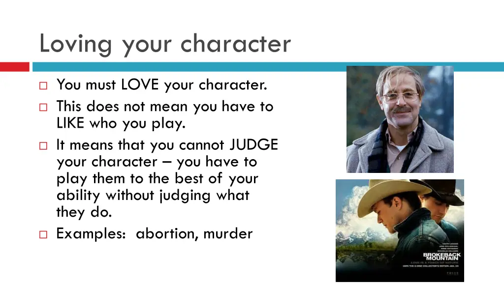 loving your character