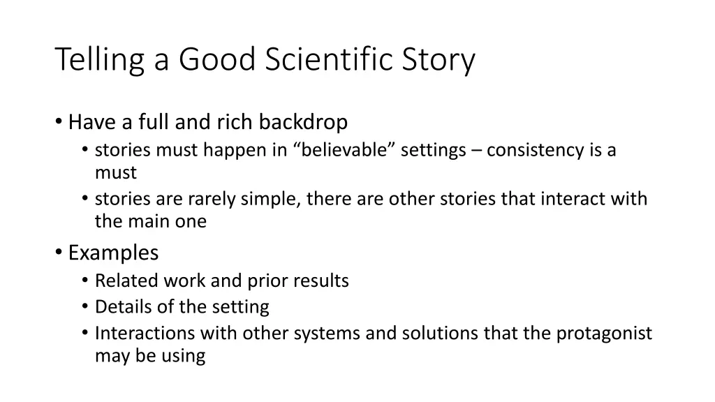 telling a good scientific story 3