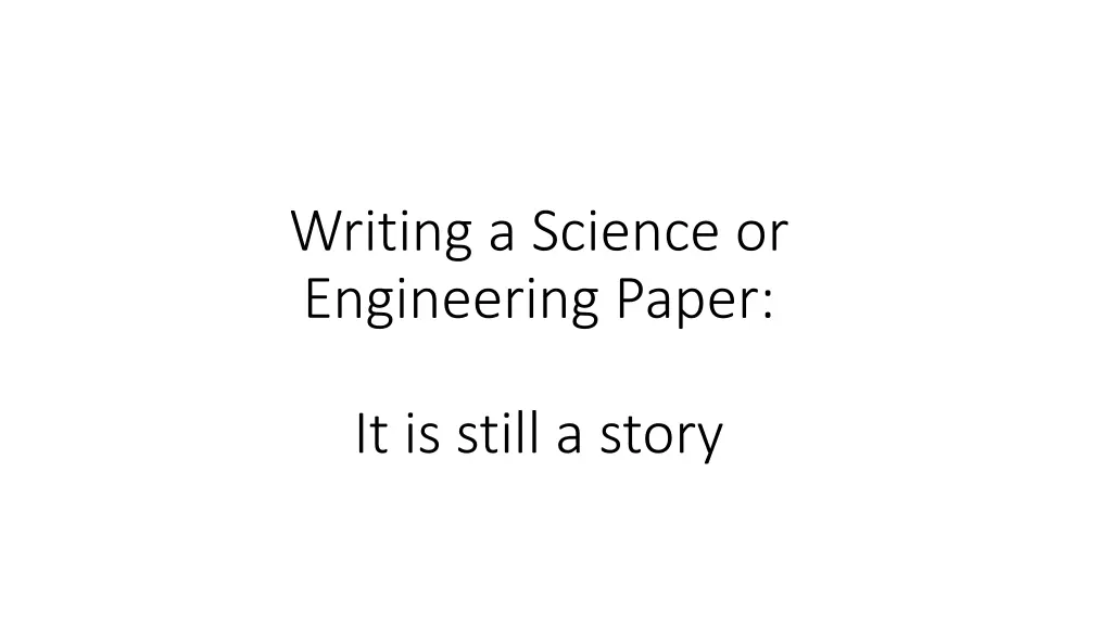 writing a science or engineering paper